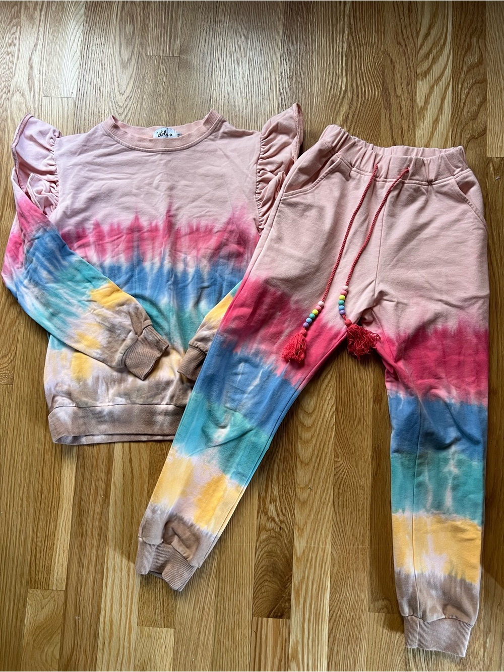 Lola and the Boys Pink Tie-Dye Matching Set